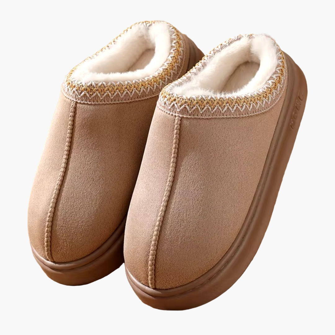 Chaussons homme à enfiler avec bord décoratif