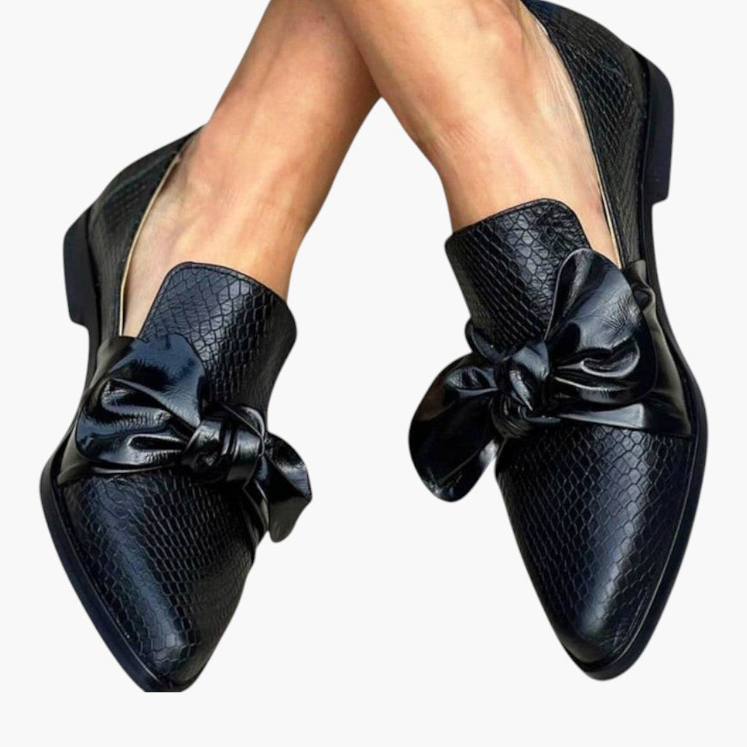 Chaussures Femme Mocassins avec Nœud et Semelle Plate