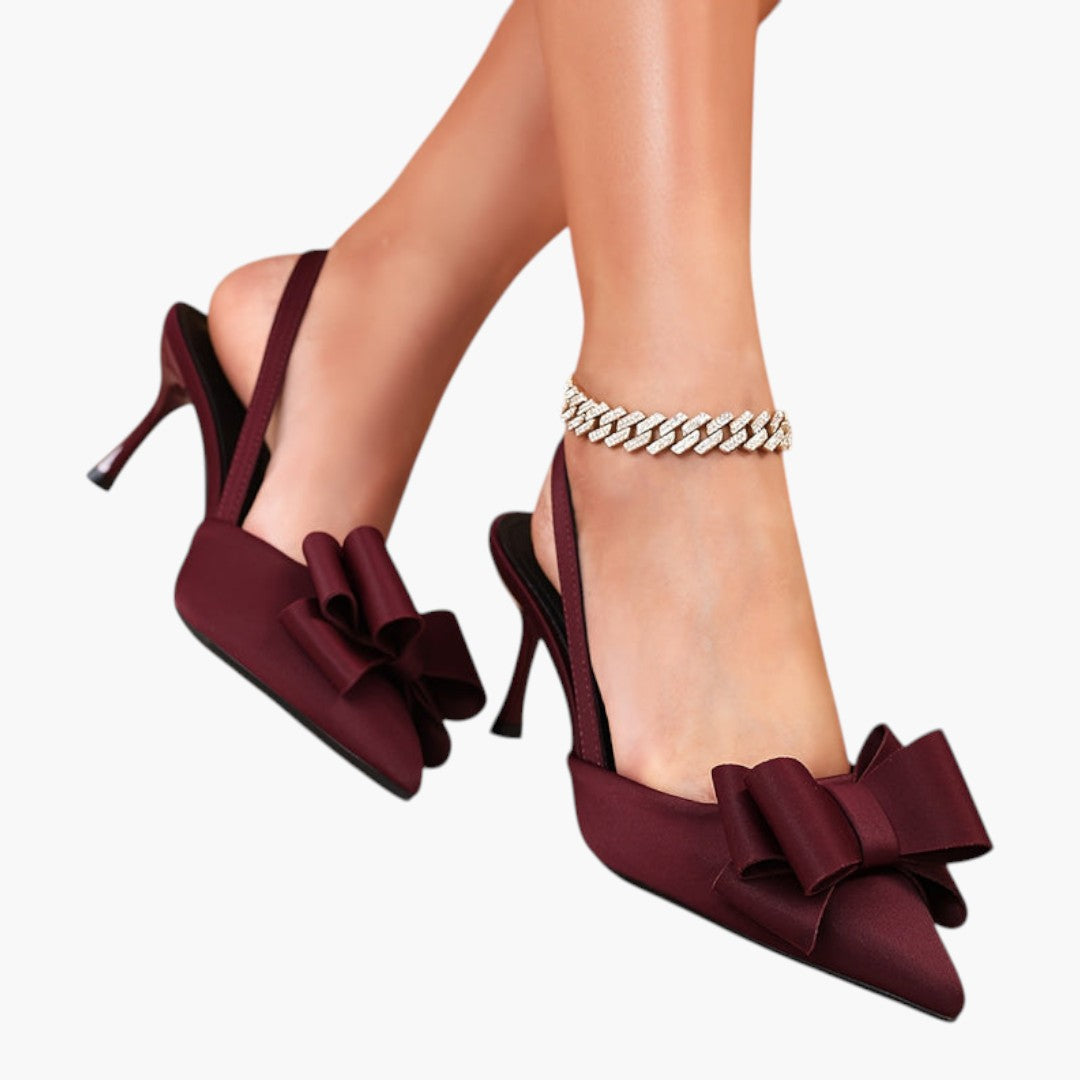 Damskie szpilki z ostrym noskiem i kokardą