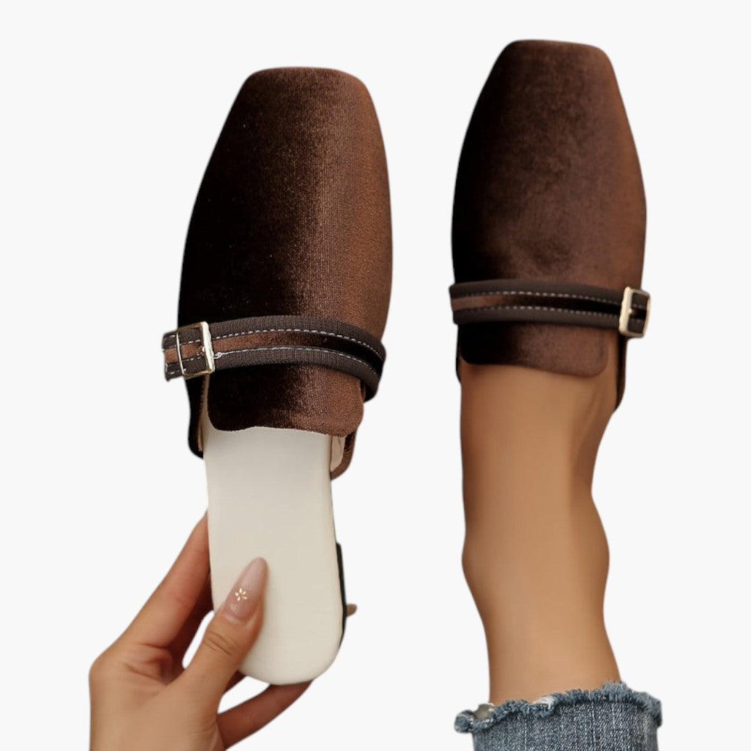 Sapatos de Senhora com Biqueira Quadrada e Fecho Slip-On