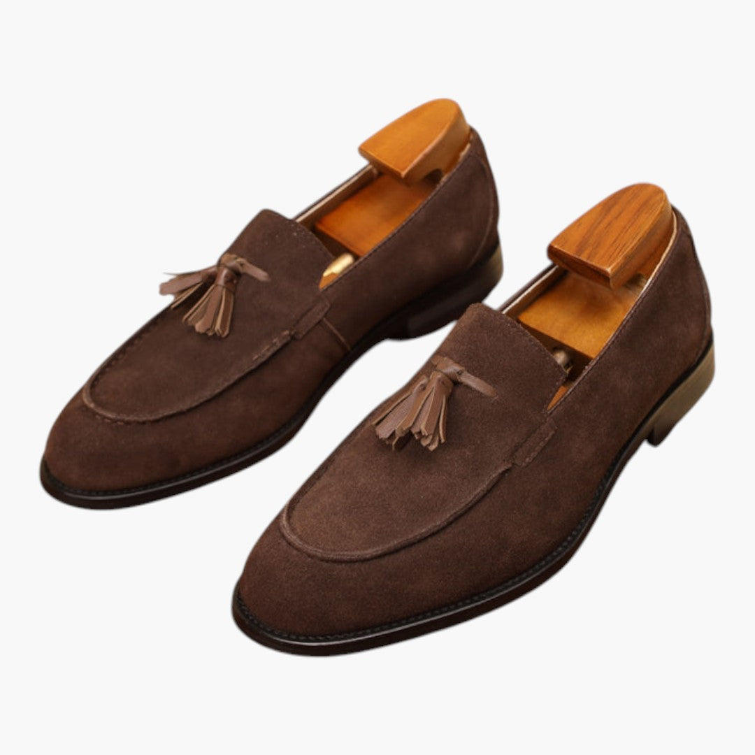 Scarpe Uomo Mocassini con Nappa e Suola in Gomma