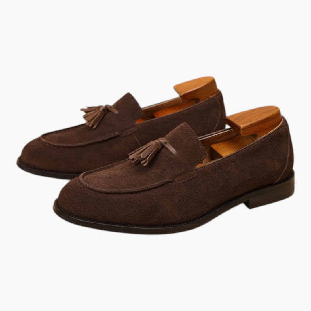 Scarpe Uomo Mocassini con Nappa e Suola in Gomma