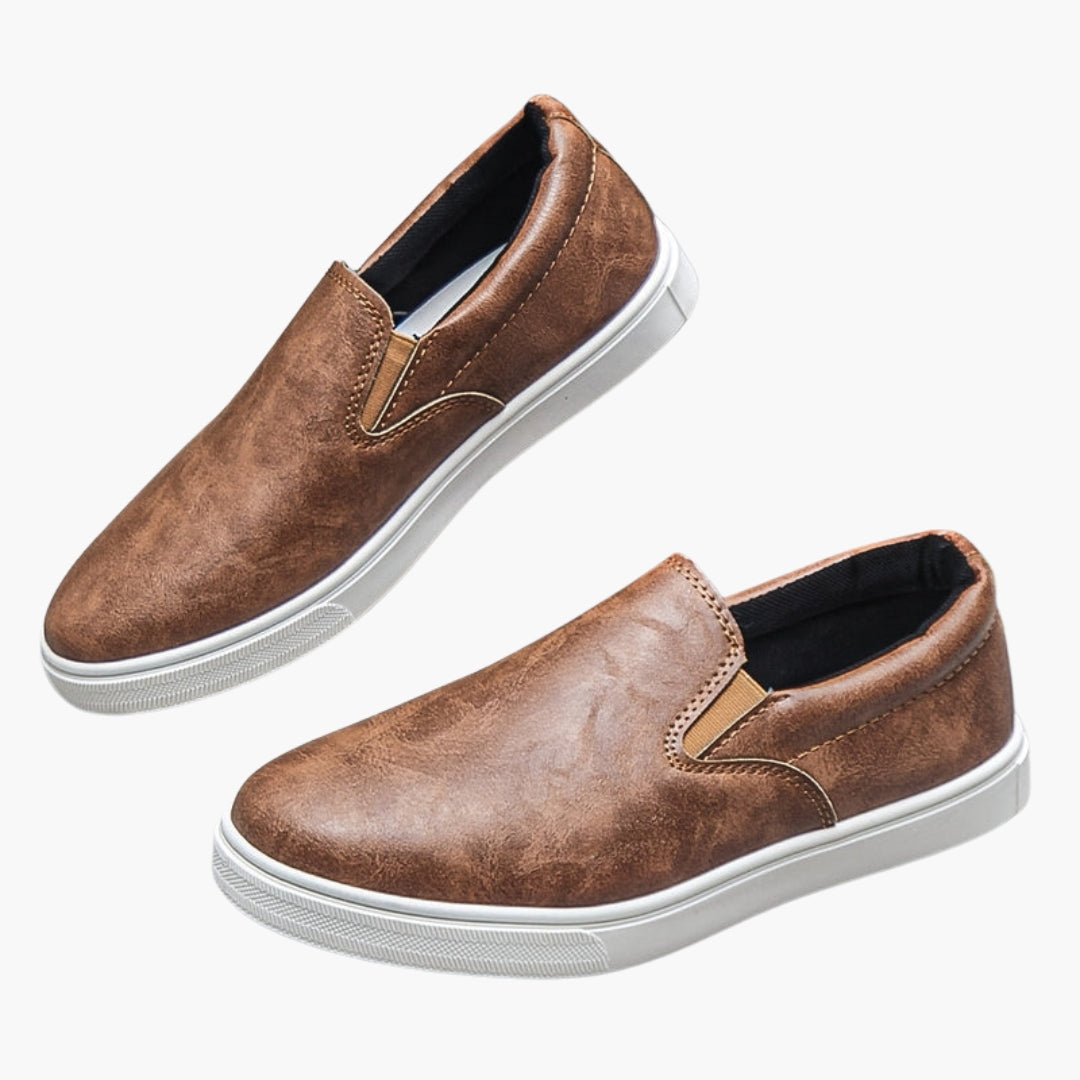 Scarpe Uomo Slip On con Suola in PVC e Tomaia in PU