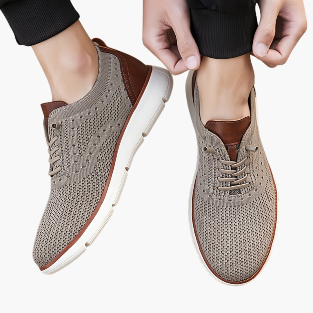 Chaussures Homme Sport Slip On avec Bout Rond et Semelle Caoutchouc