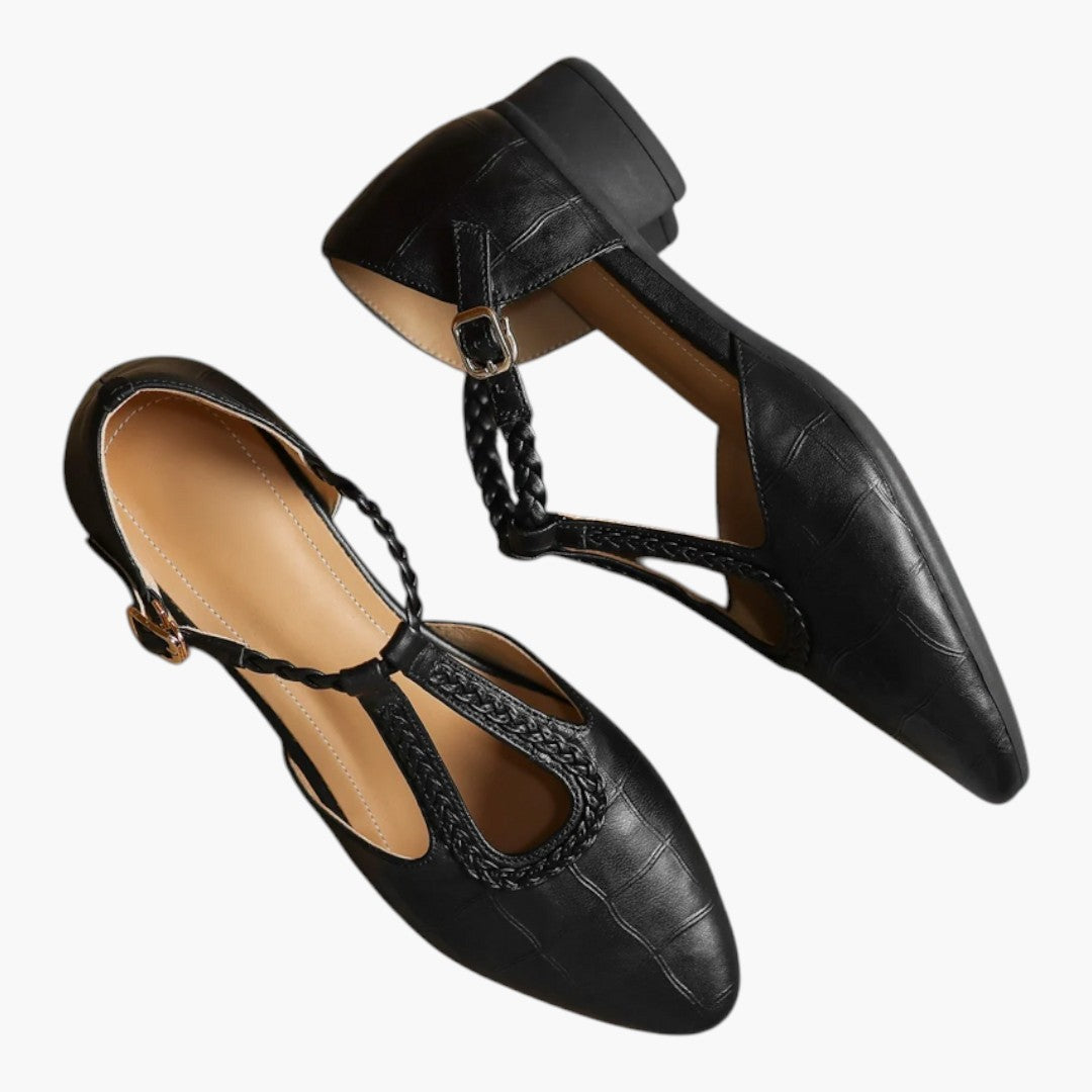 Chaussures Mary Janes femmes avec sangle en T et talon plat