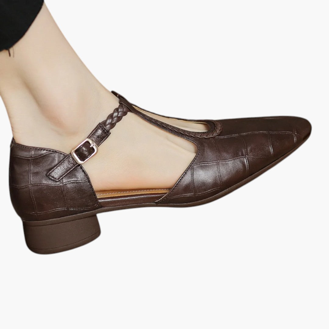 Chaussures Mary Janes femmes avec sangle en T et talon plat