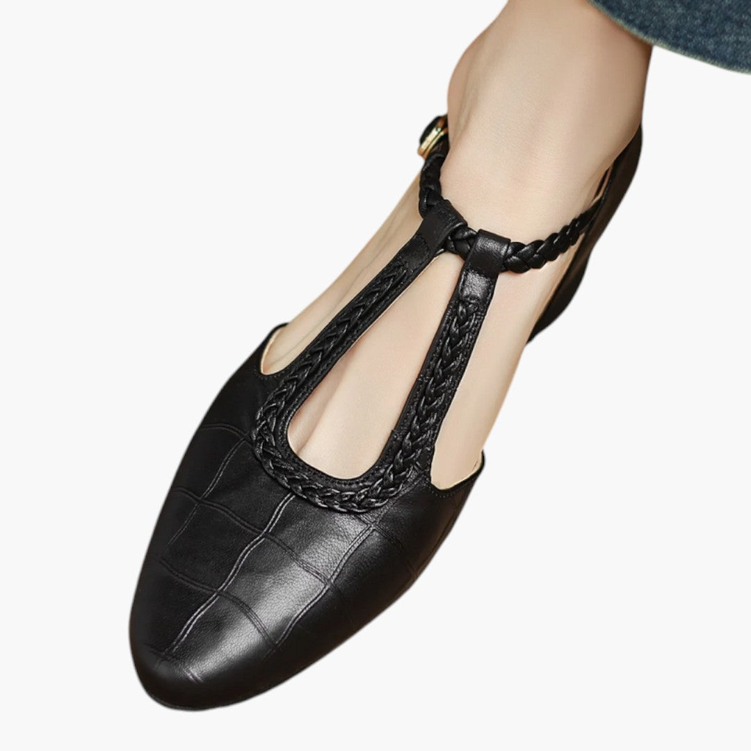 Chaussures Mary Janes femmes avec sangle en T et talon plat