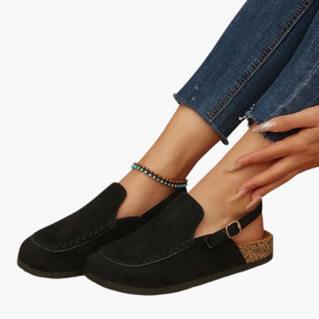 Chaussures Mule Femme avec Bout Rond et Semelle Plate
