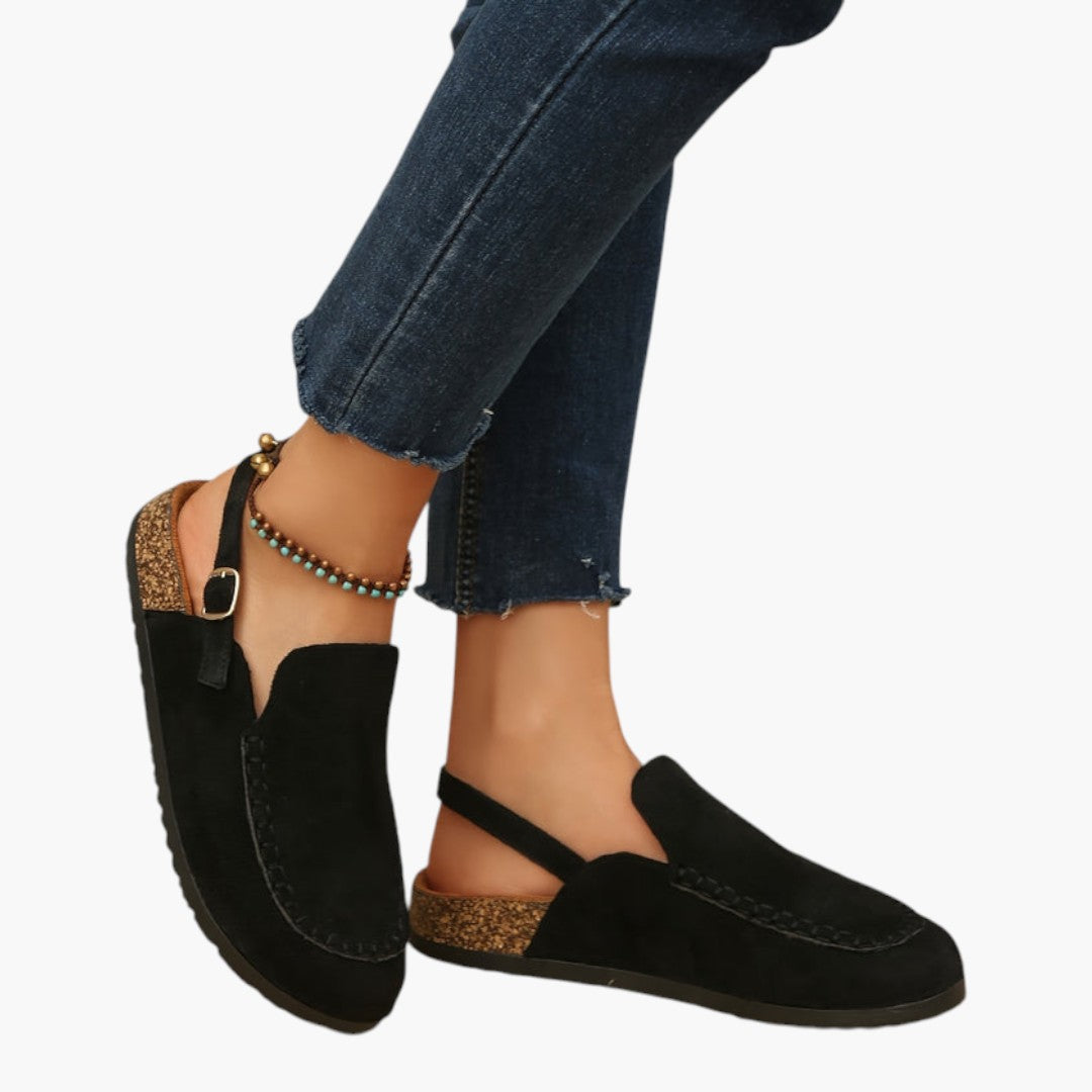 Chaussures Mule Femme avec Bout Rond et Semelle Plate