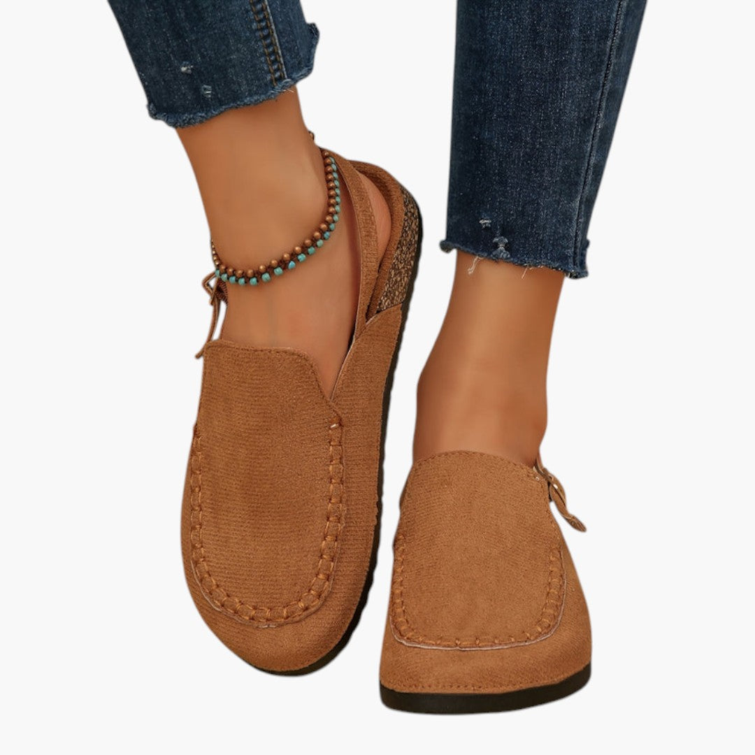 Chaussures Mule Femme avec Bout Rond et Semelle Plate