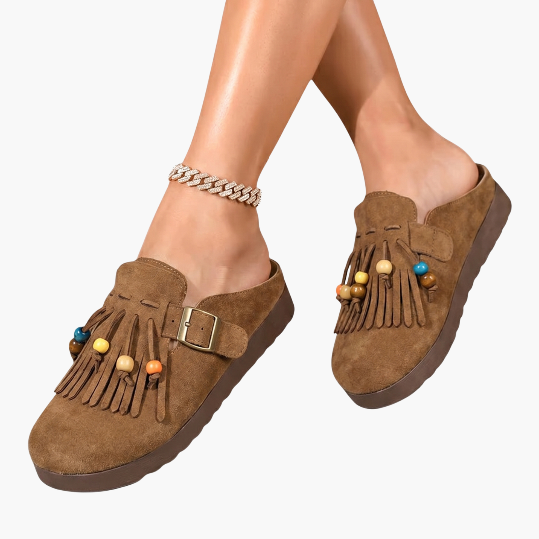 Women's Mules with Round Toe and Platform Sole
