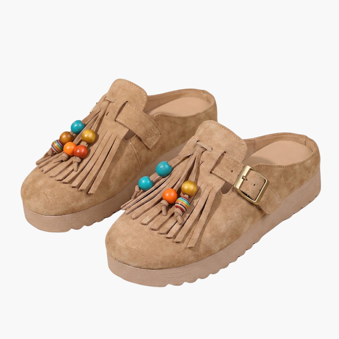 Women's Mules with Round Toe and Platform Sole