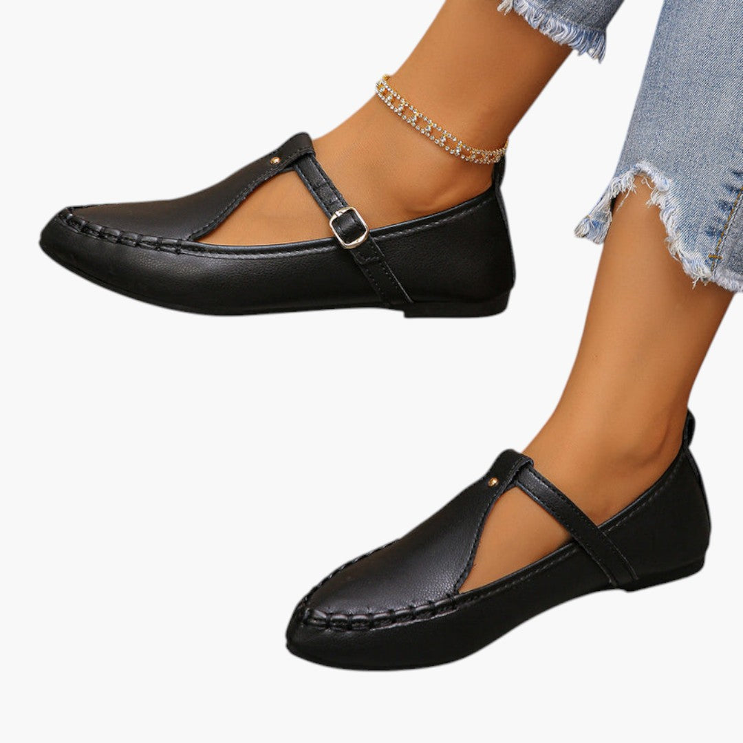 Chaussures Plates Femme avec Bout Pointu et Fermeture Slip On