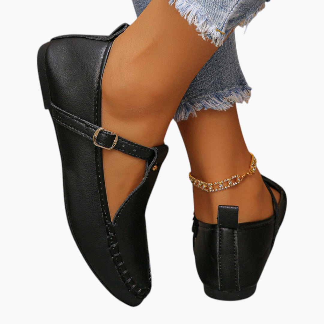 Chaussures Plates Femme avec Bout Pointu et Fermeture Slip On