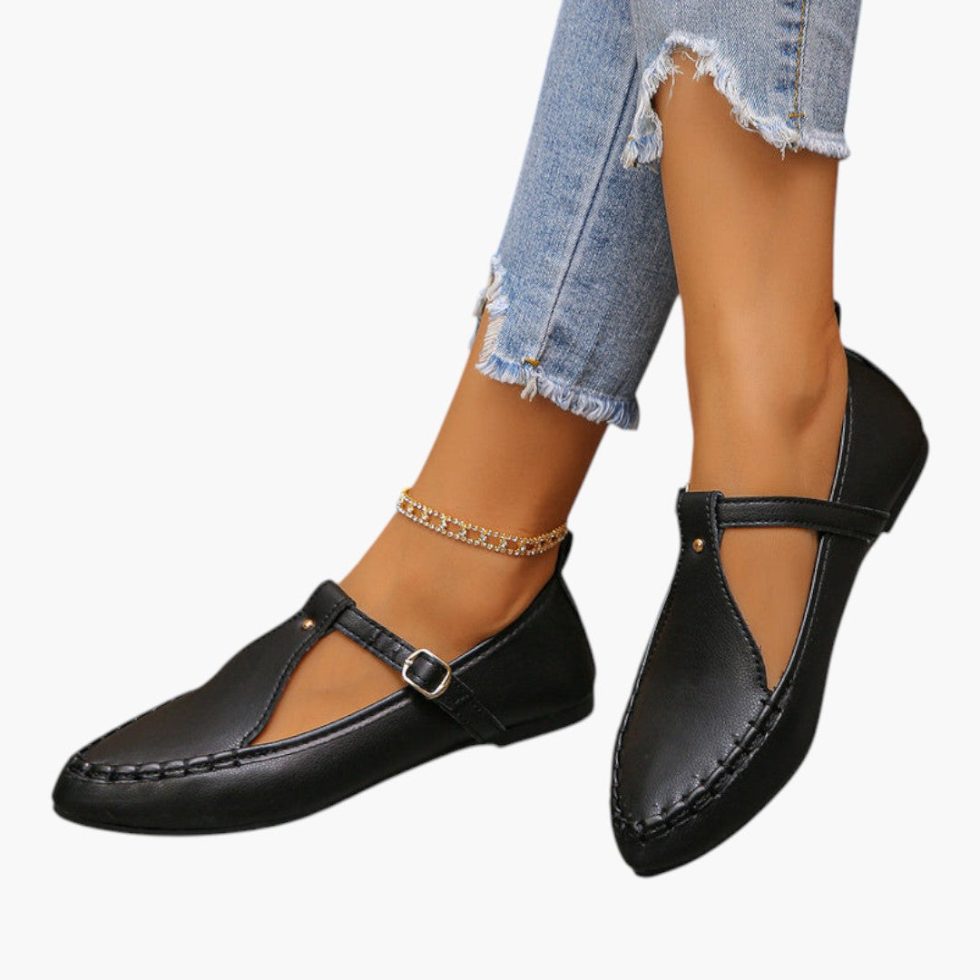 Chaussures Plates Femme avec Bout Pointu et Fermeture Slip On