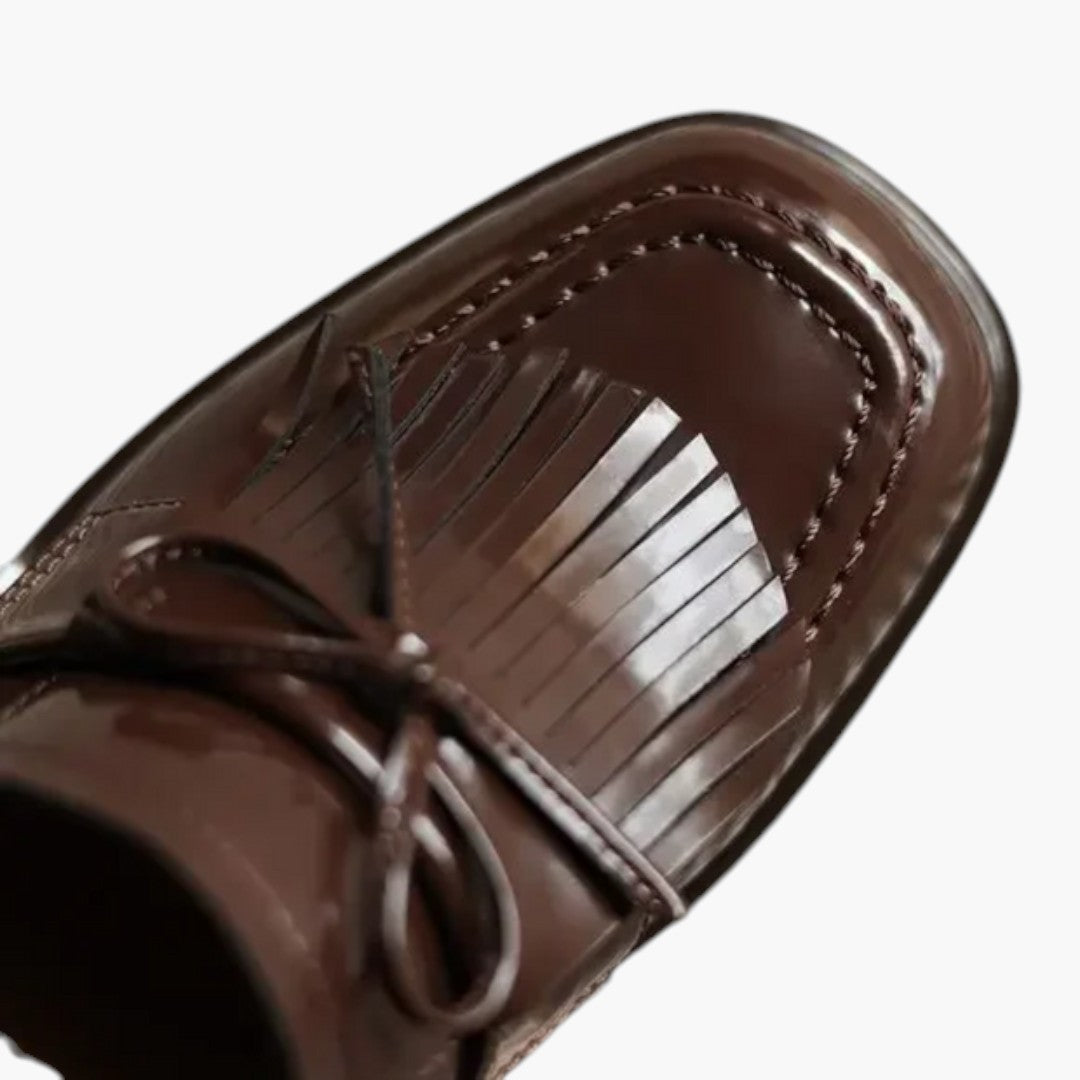 Scarpe con tacco a blocco da donna con suola in gomma