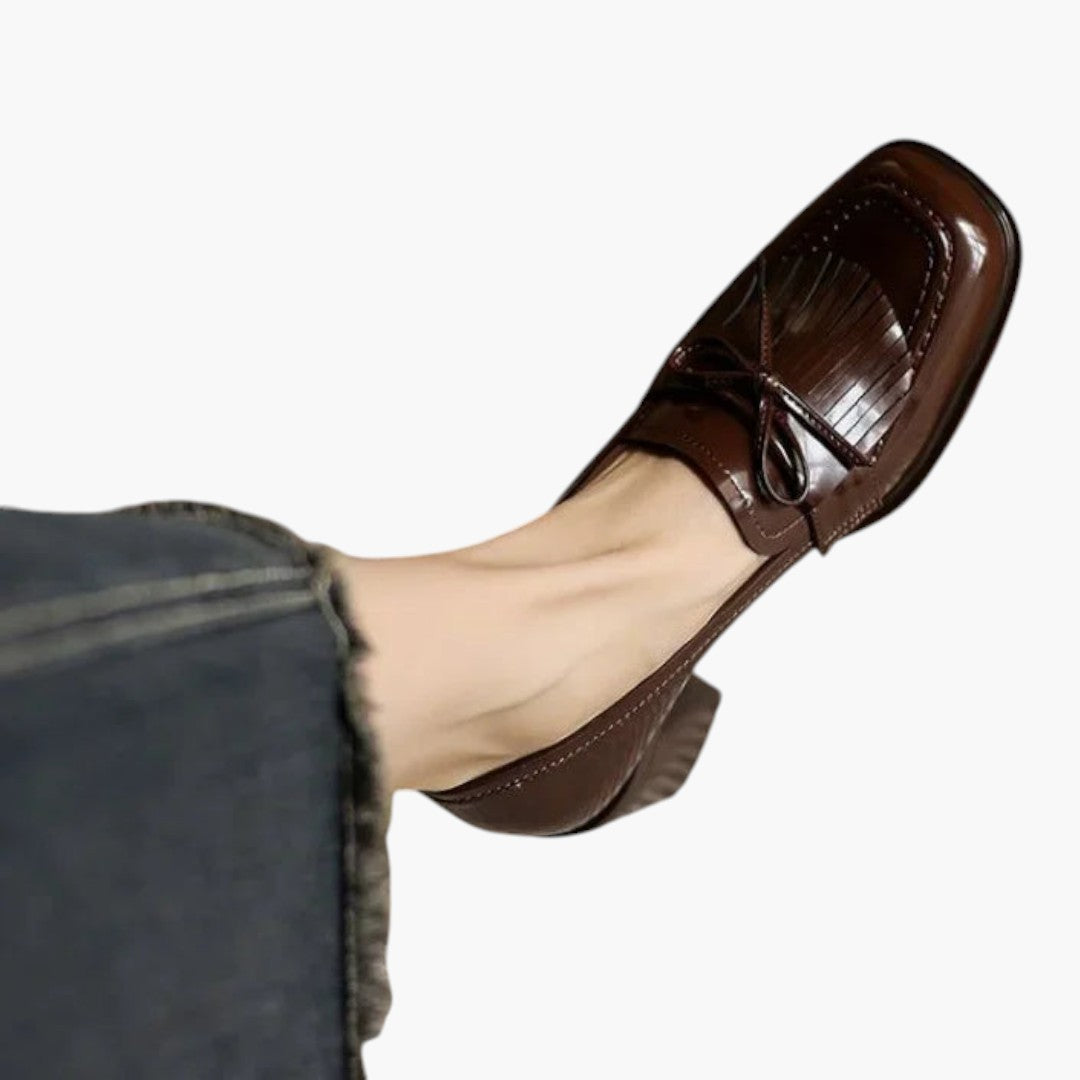 Scarpe con tacco a blocco da donna con suola in gomma