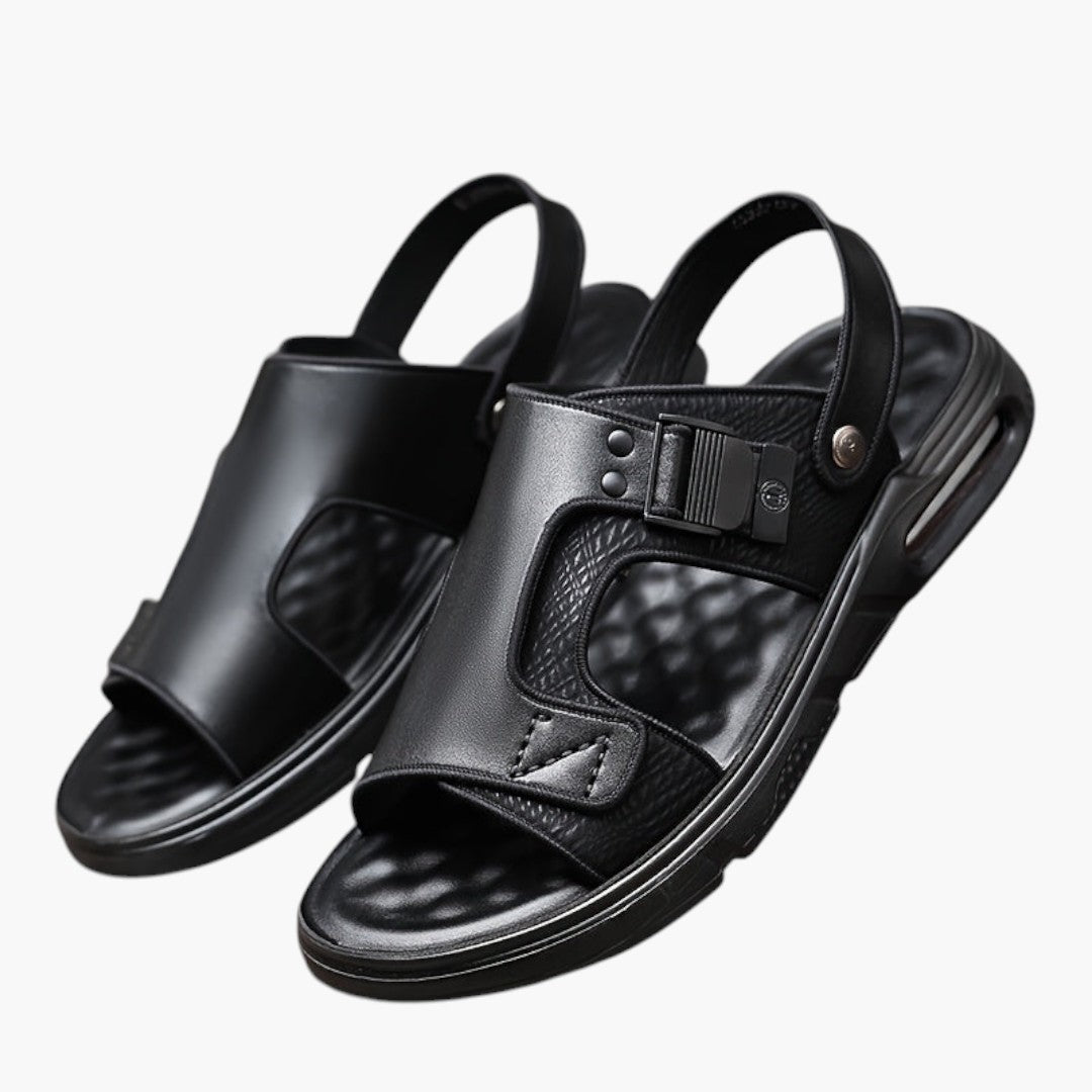 Chaussures homme respirantes avec cuir refendu et semelle PU