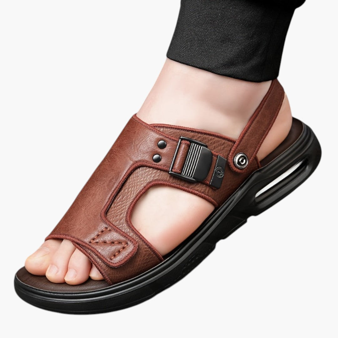 Chaussures homme respirantes avec cuir refendu et semelle PU