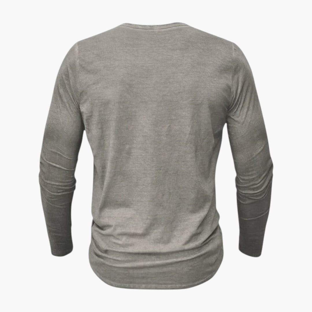 Men's Henley Shirt with Buttoned Placket