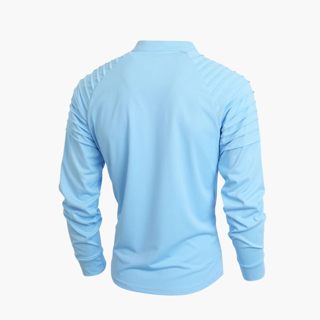 Chemise homme à manches longues avec demi zippée