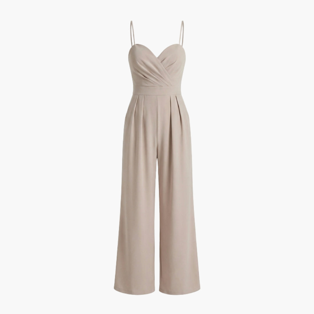 Wide-leg jumpsuit for women with thin straps