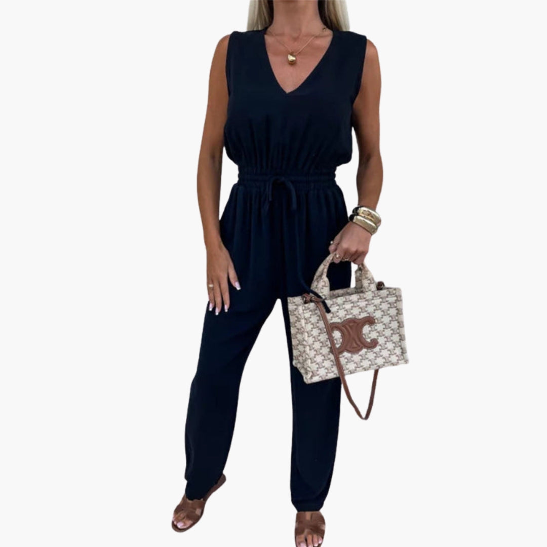 Tuta donna con scollo a V