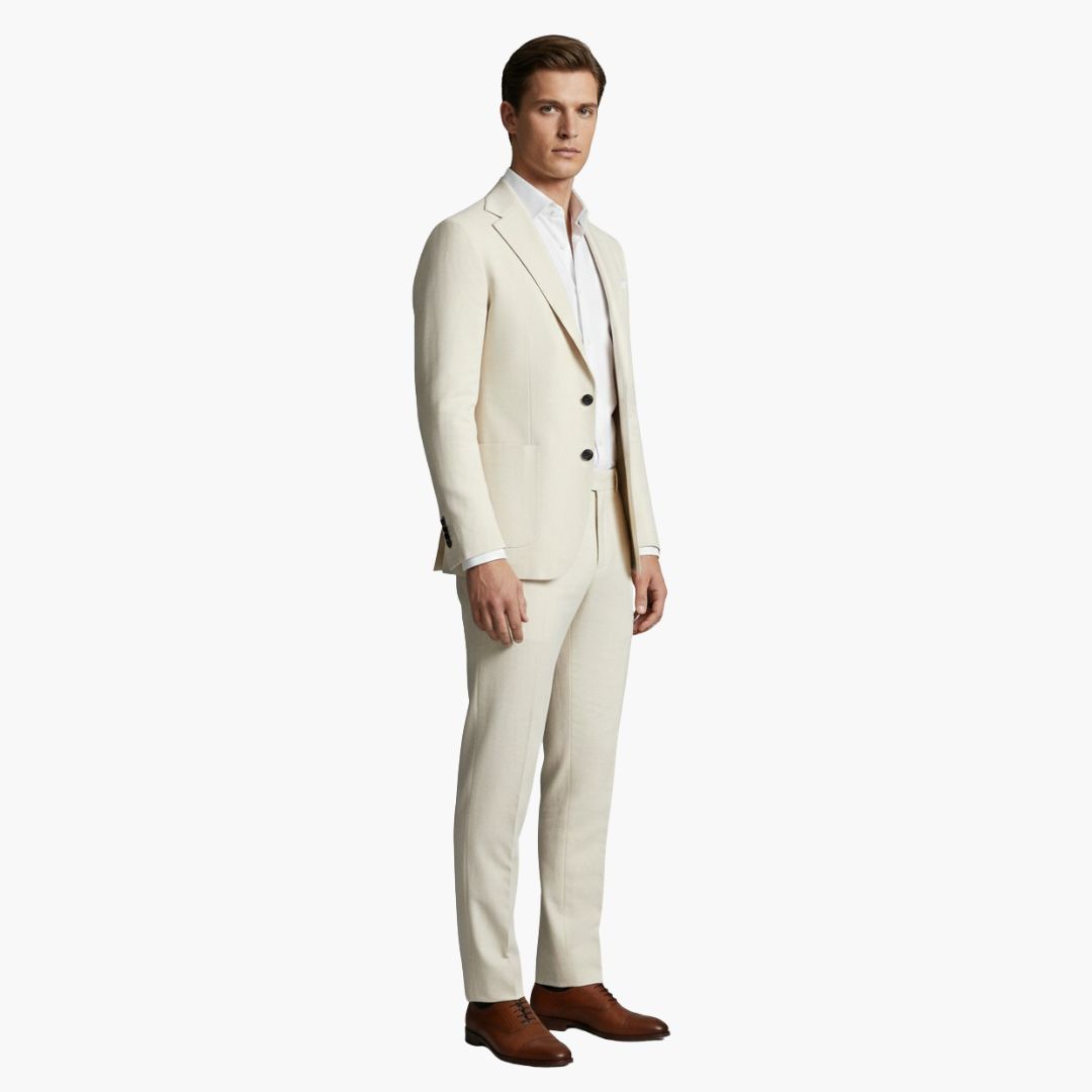 Costume Homme Deux Pièces avec Blazer Col à Revers