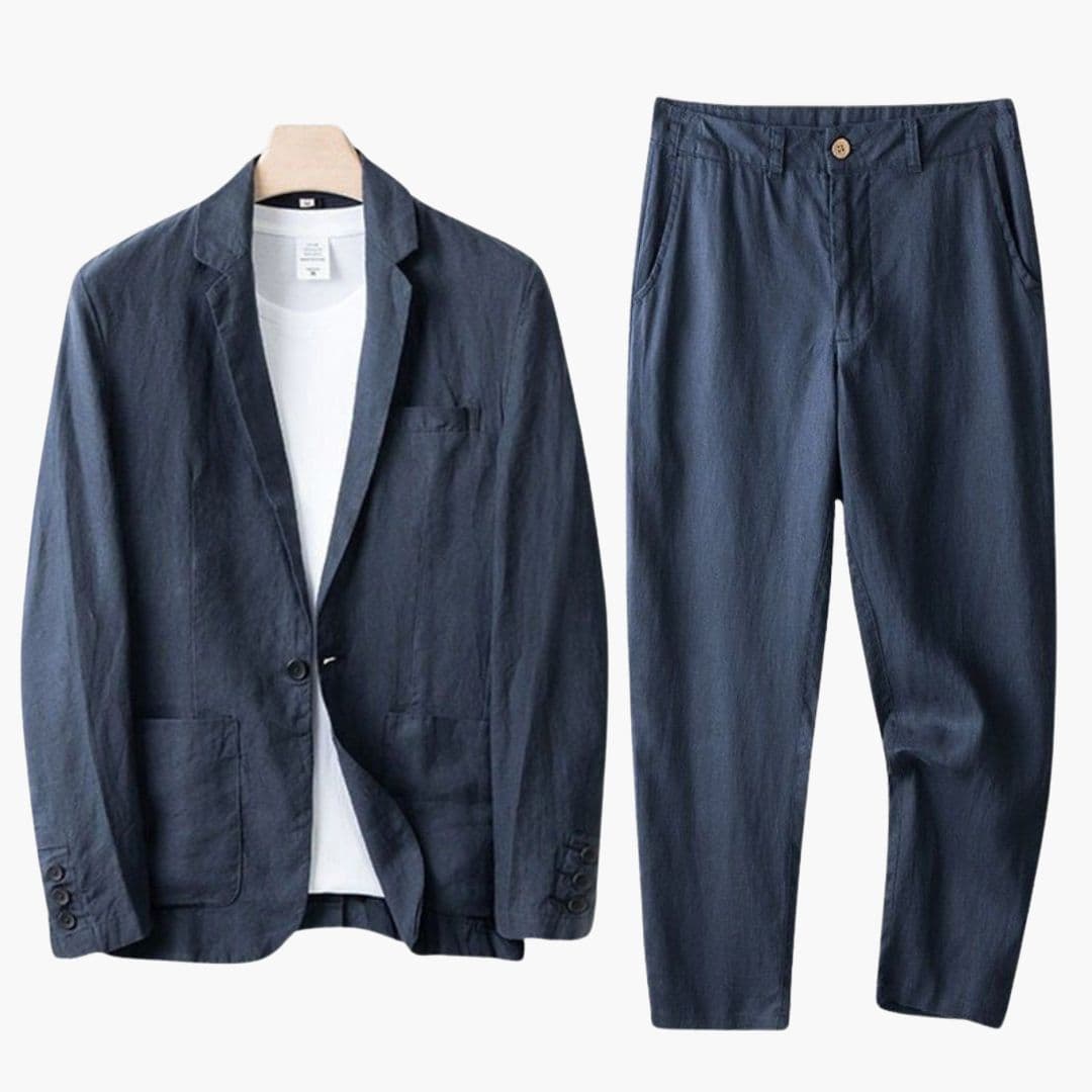 Costume Homme avec Veste Col à Revers et Pantalon