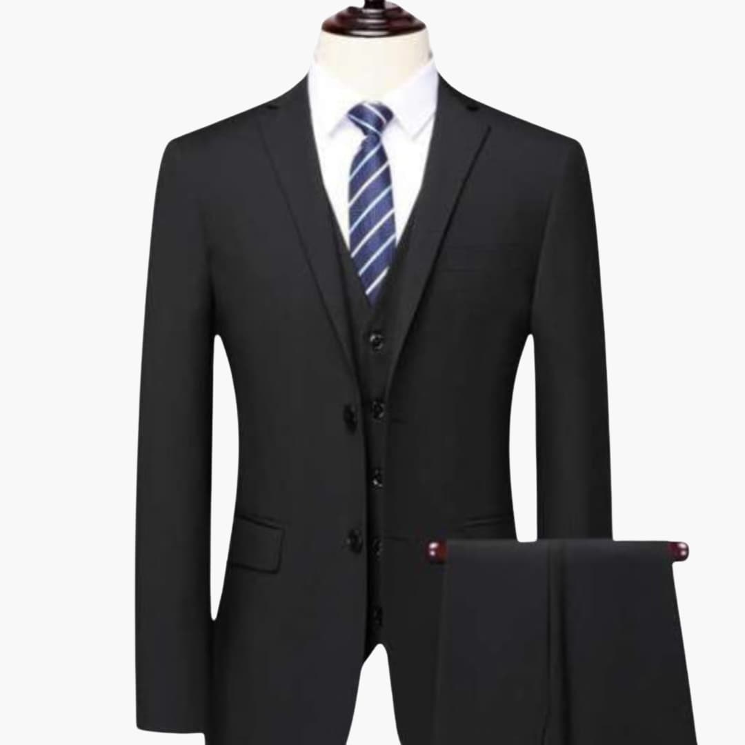 Costume Trois Pièces Homme avec Veste Col à Revers