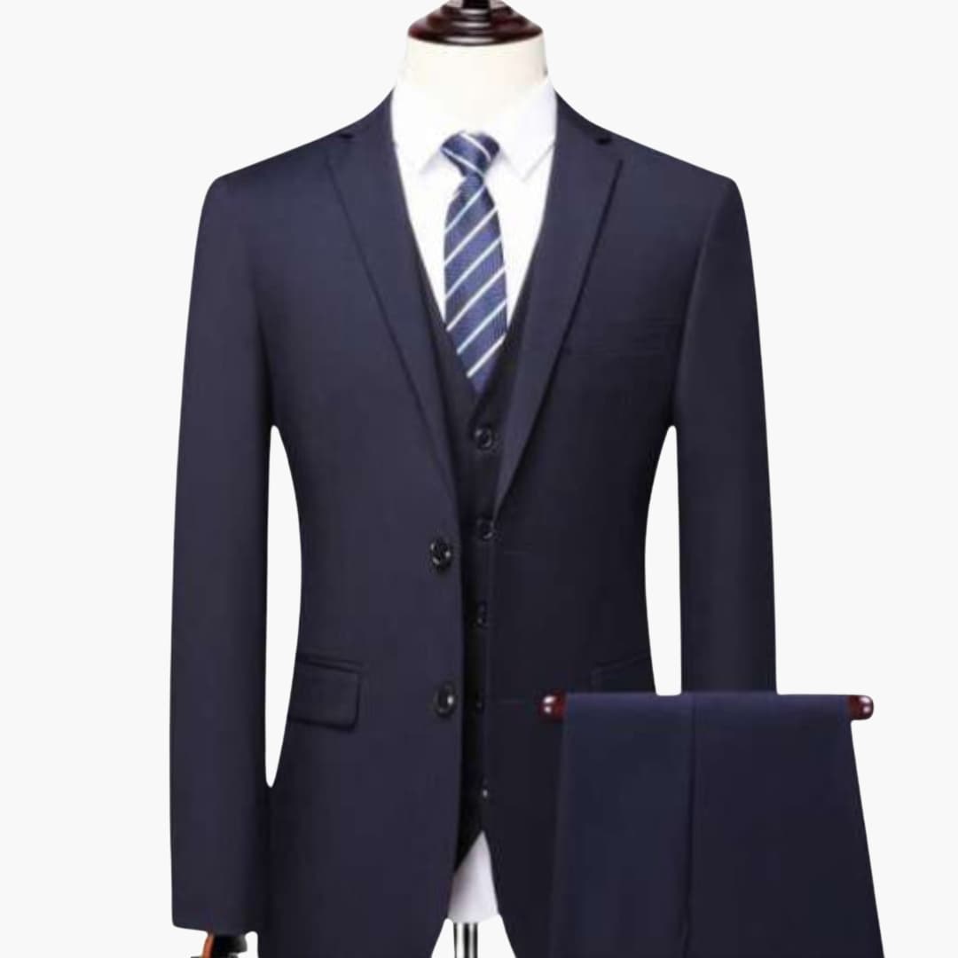 Costume Trois Pièces Homme avec Veste Col à Revers