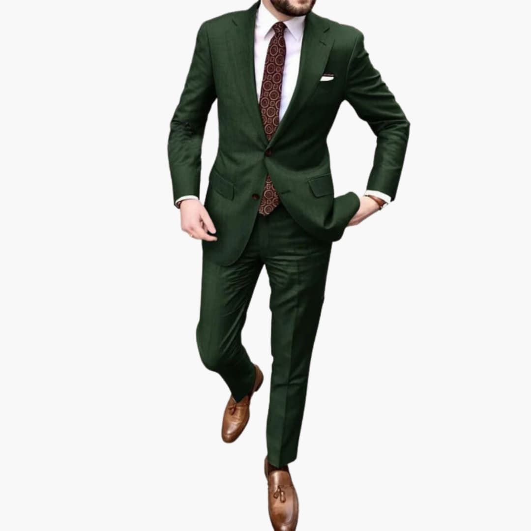 Costume homme deux pièces avec revers classiques et pantalon slim