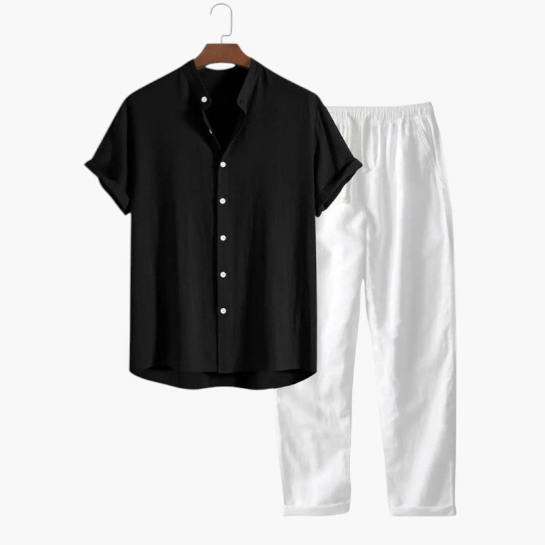 Costume d'été deux pièces hommes a chemise