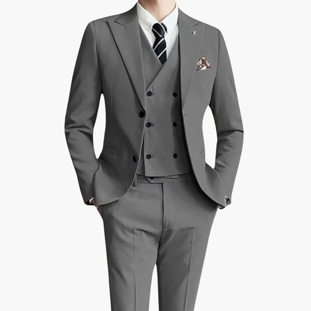 Costume uomo 3 pezzi aderente con giacca e gilet abbinati