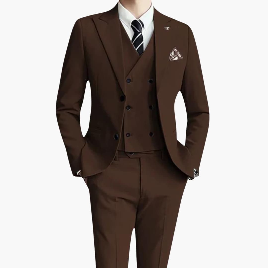 Costume uomo 3 pezzi aderente con giacca e gilet abbinati