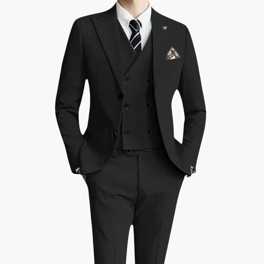 Costume uomo 3 pezzi aderente con giacca e gilet abbinati
