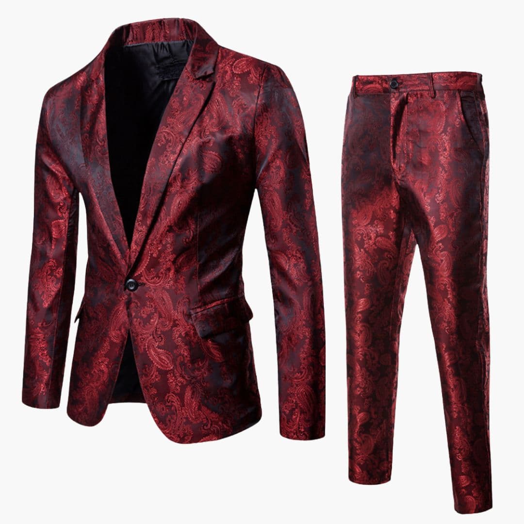 Costume homme deux pièces avec veste à col cranté
