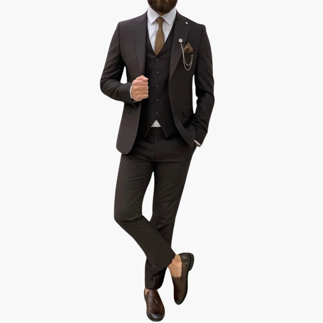 Costume pour homme avec veste gilet et pantalon