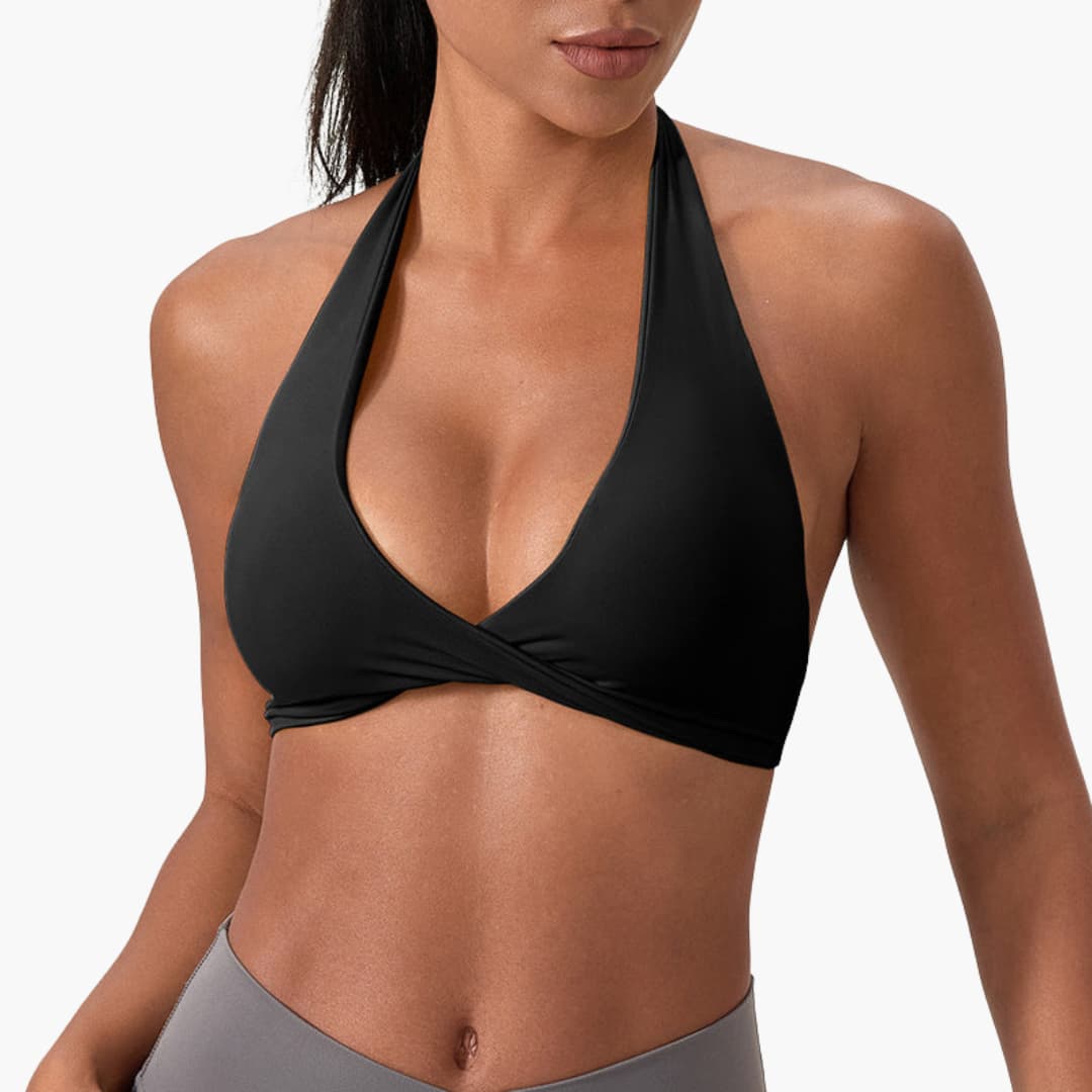 Women's high-neck sleeveless sports tank top