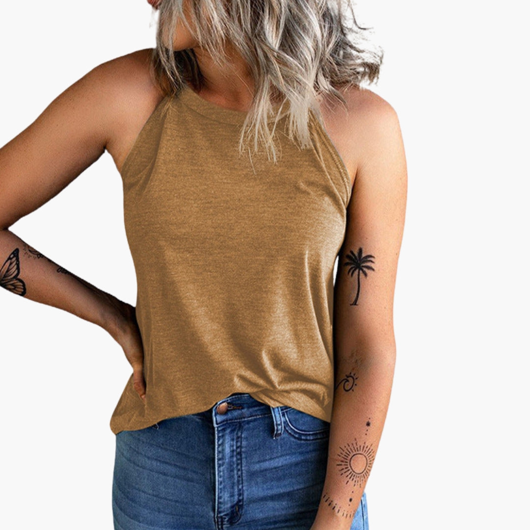 Women's sports tank top with loose fit