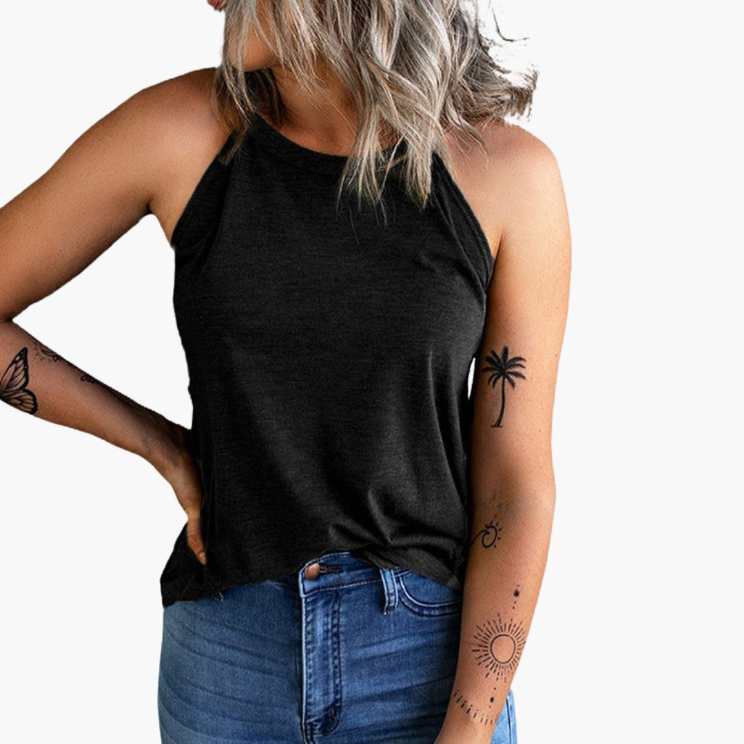 Women's sports tank top with loose fit