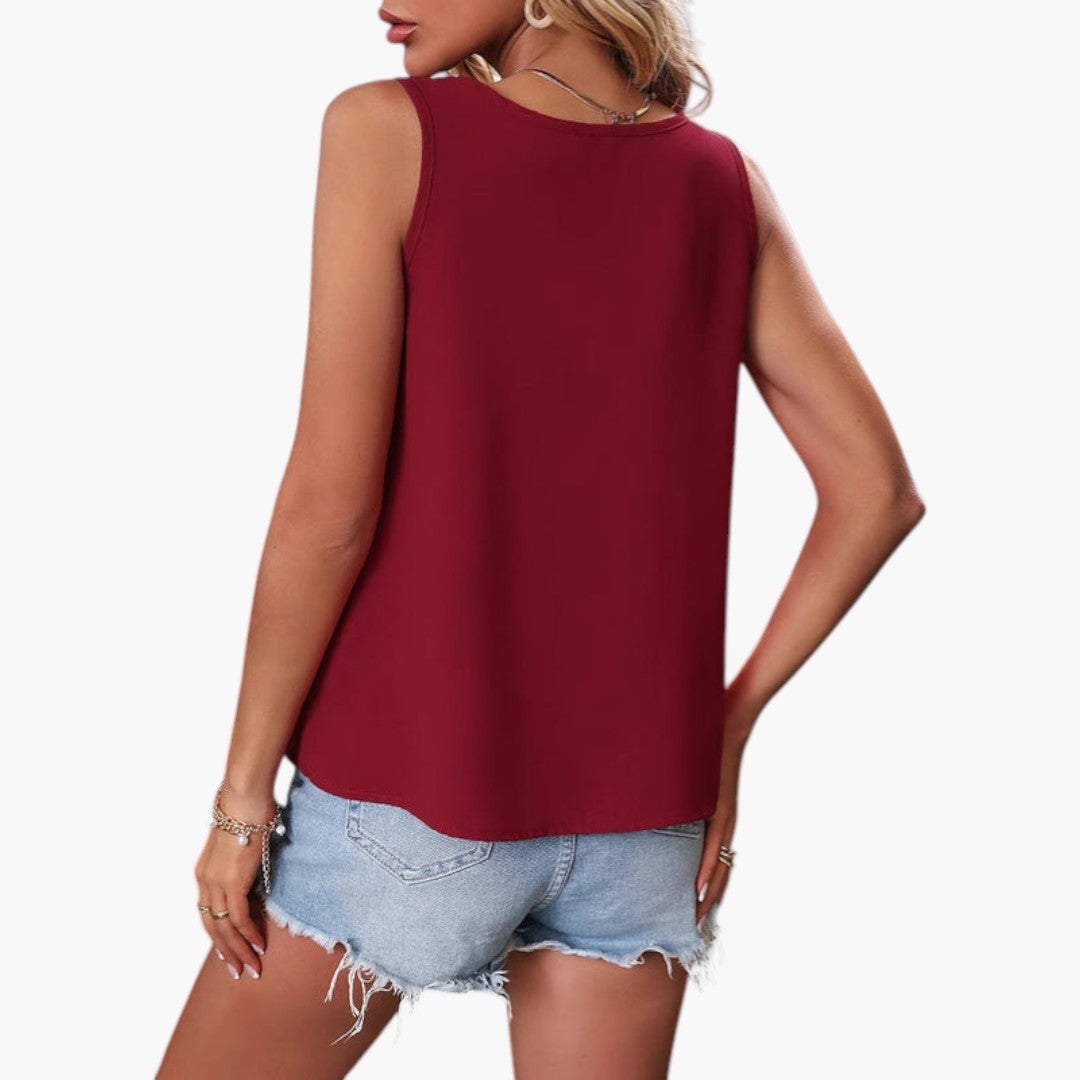 Top donna con scollo ampio e taglio largo