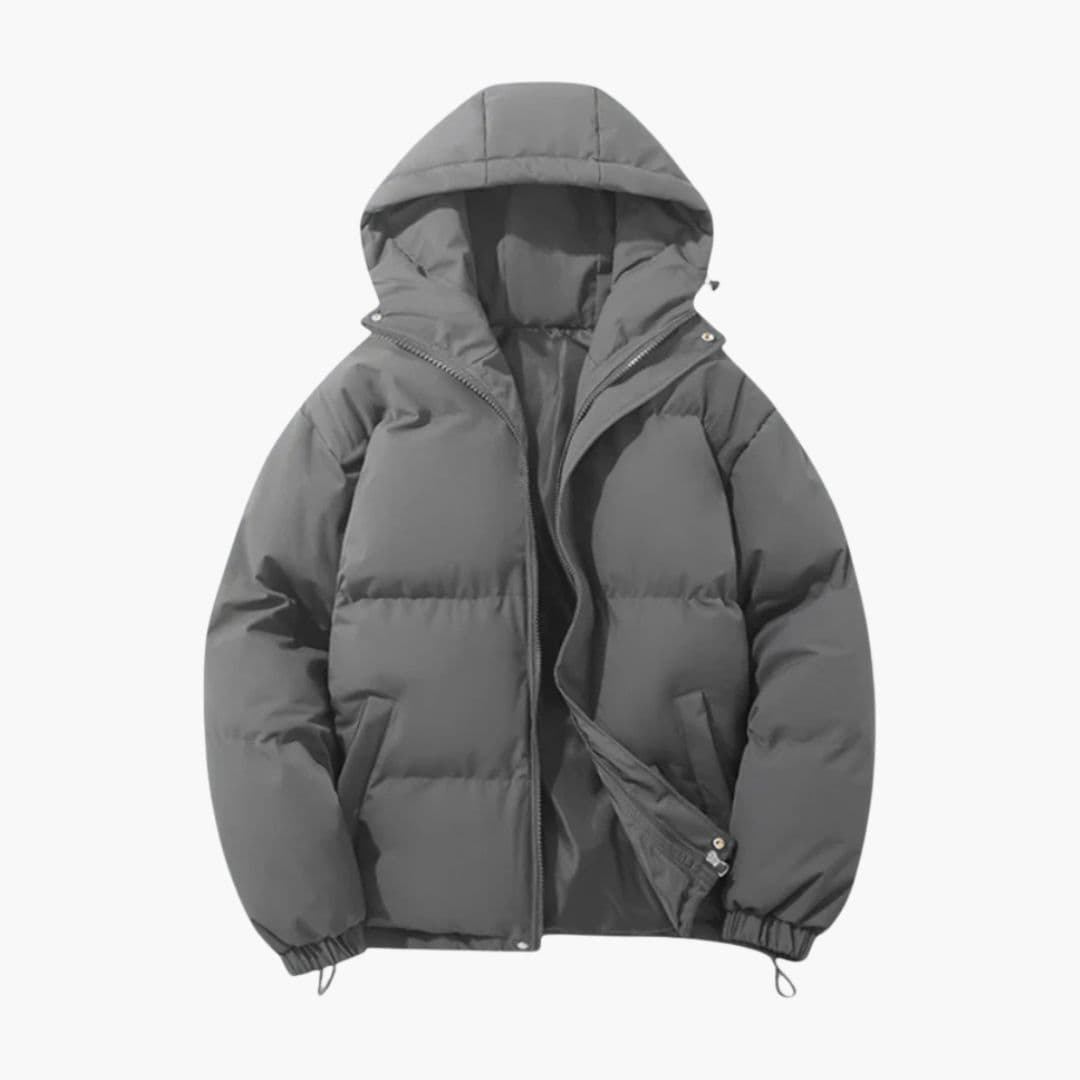 Unisex Steppjacke mit Kapuze und Reißverschluss