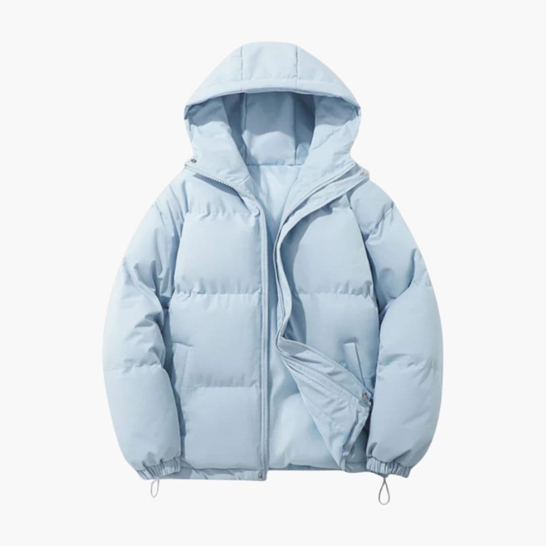Unisex Steppjacke mit Kapuze und Reißverschluss