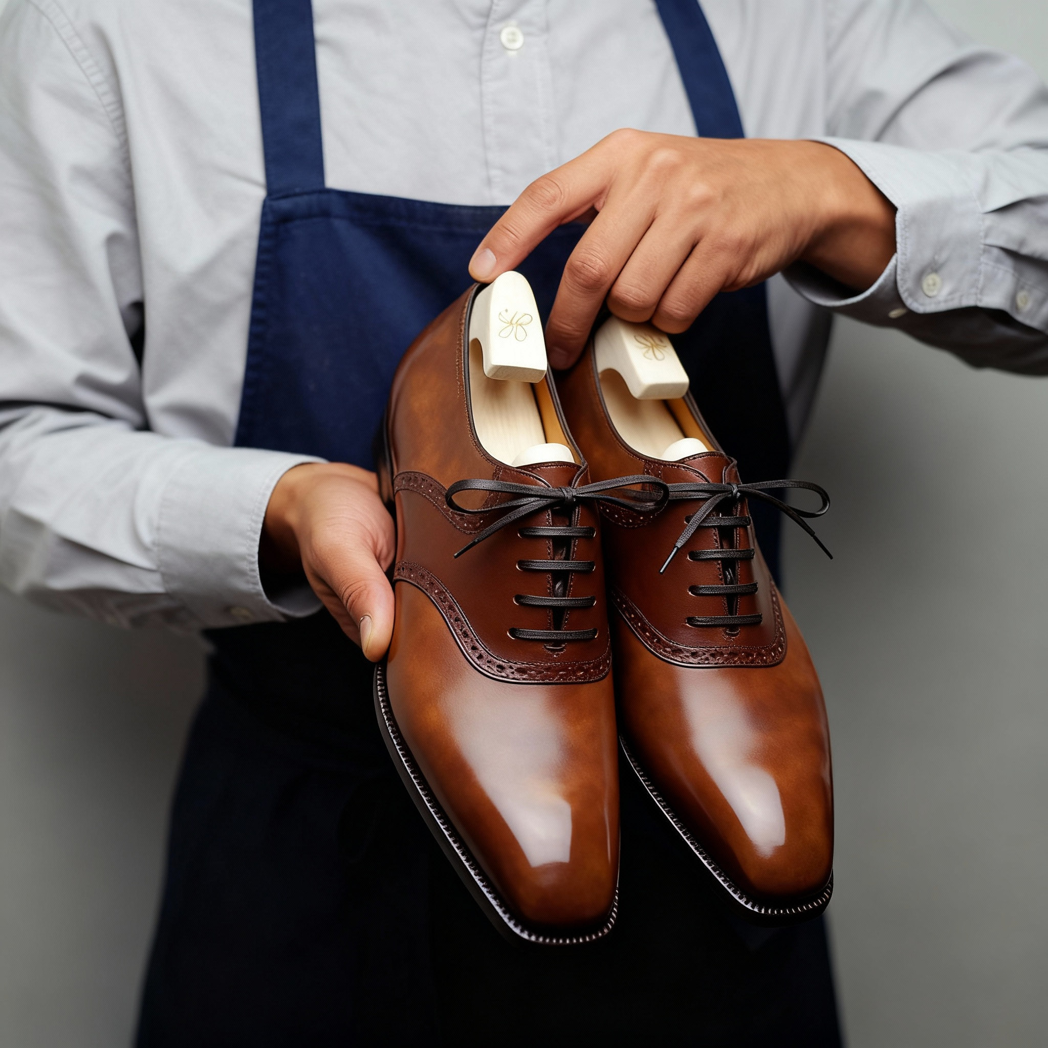 Elowen | Oxfords in pelle color cuoio per uomo