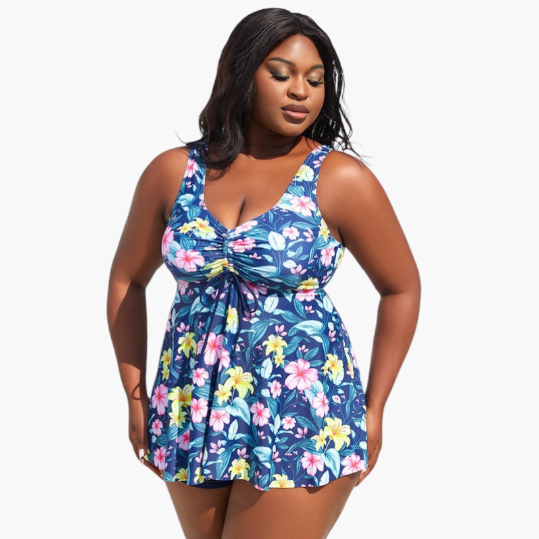 Conjunto de tankini para senhora de tamanho grande