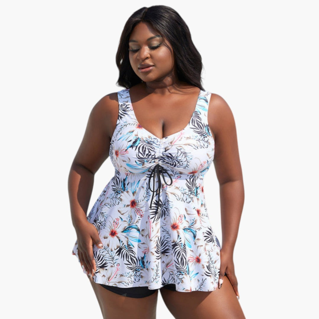 Conjunto de tankini para senhora de tamanho grande