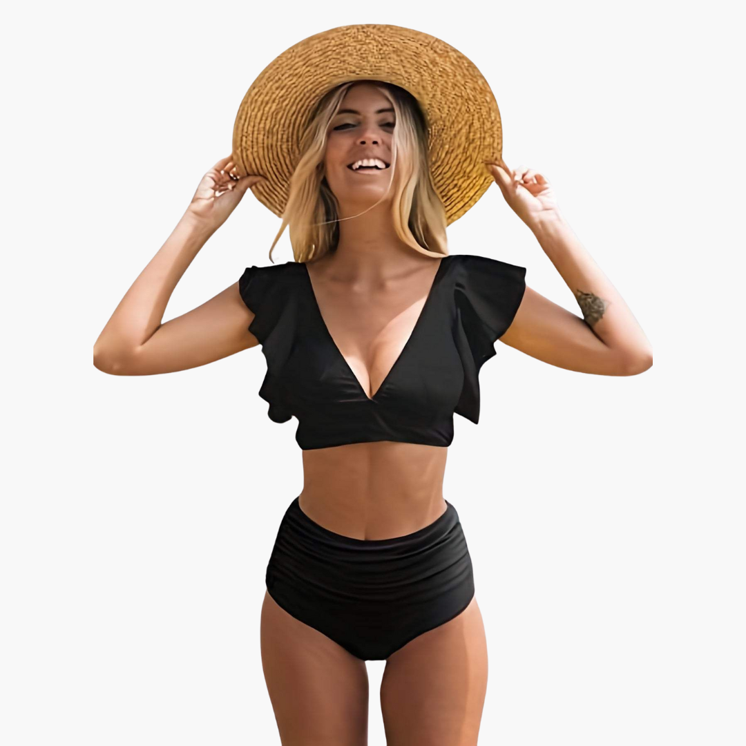 Bikini sæt til kvinder med flæseærmer