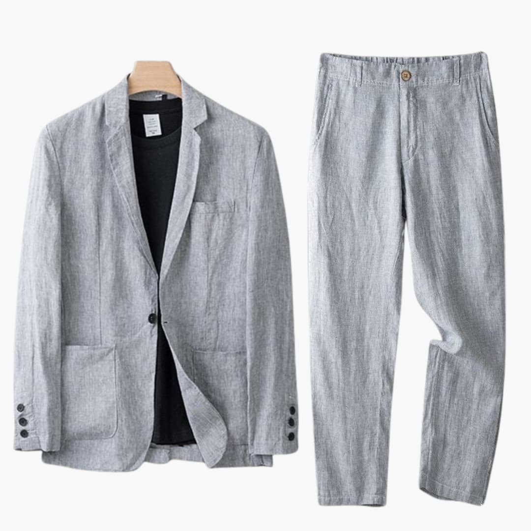 Ensemble costume homme avec blazer et pantalon droit