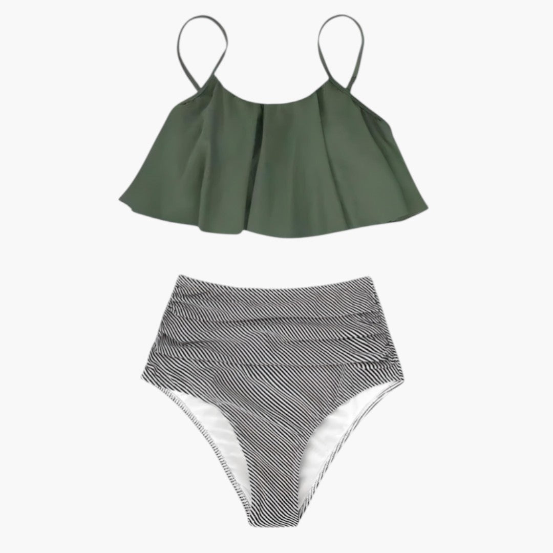 Bikini sæt til kvinder med flæsebluse
